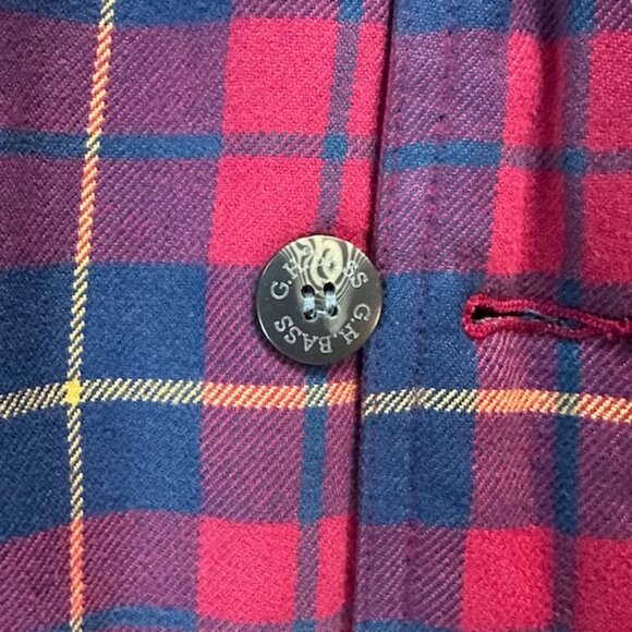 G.H. Bass & Co. Flannel and Suede Leather Quilt Lined Jacket - Size Medium -VGUC - Picture 12 of 13